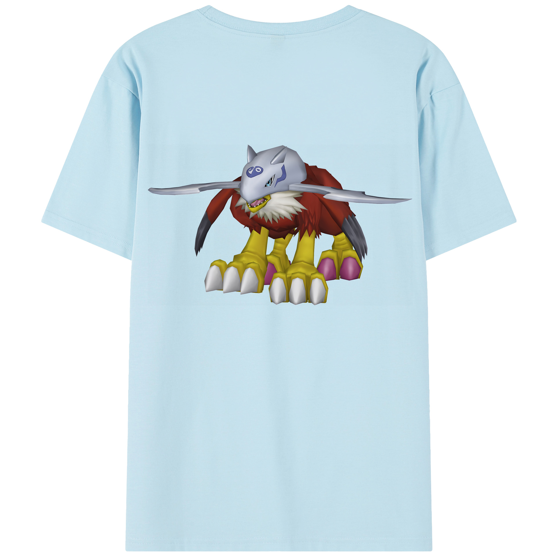 （画像用） Digimon デジタルモンスター/デジモン 綿100％半袖Tシャツ（背面プリント）